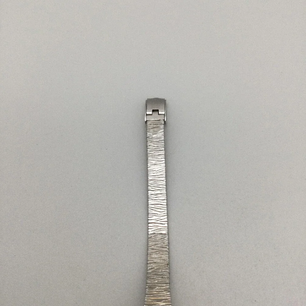 Vintage Timex Womens Watch 18mm Gold Dial Silver Tone Bracelet Manual Wind